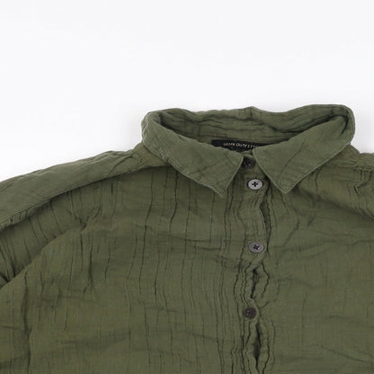 Urban Outfitters Womens Green Cotton Basic Button-Up Size S Collared