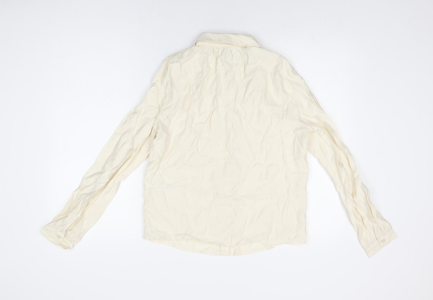Womens UK Size S VERO MODA Ivory Basic Button-Up