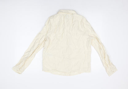 Womens UK Size S VERO MODA Ivory Basic Button-Up