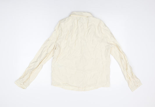 Womens UK Size S VERO MODA Ivory Basic Button-Up