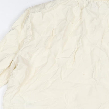 Womens UK Size S VERO MODA Ivory Basic Button-Up
