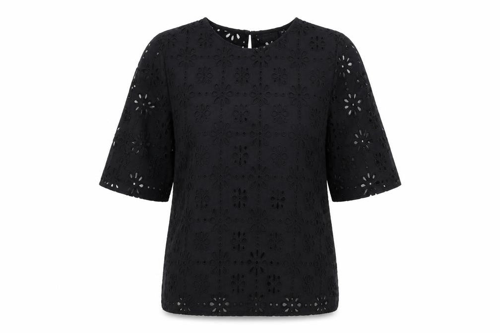 Womens UK Size 8 NEXT Black Basic T-Shirt