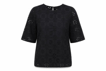 Womens UK Size 8 NEXT Black Basic T-Shirt