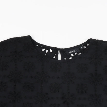 Womens UK Size 8 NEXT Black Basic T-Shirt