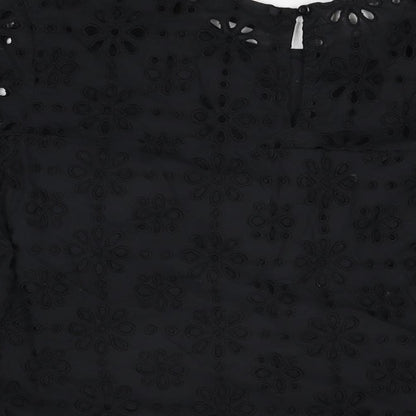 Womens UK Size 8 NEXT Black Basic T-Shirt