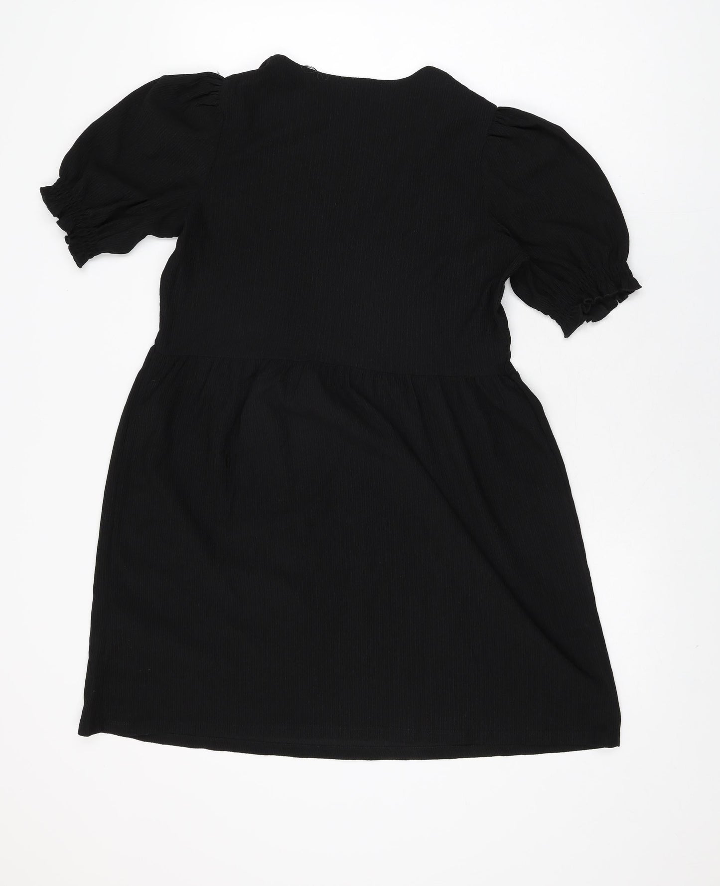 New Look Womens Black Polyester Shift Size 10 V-Neck Pullover