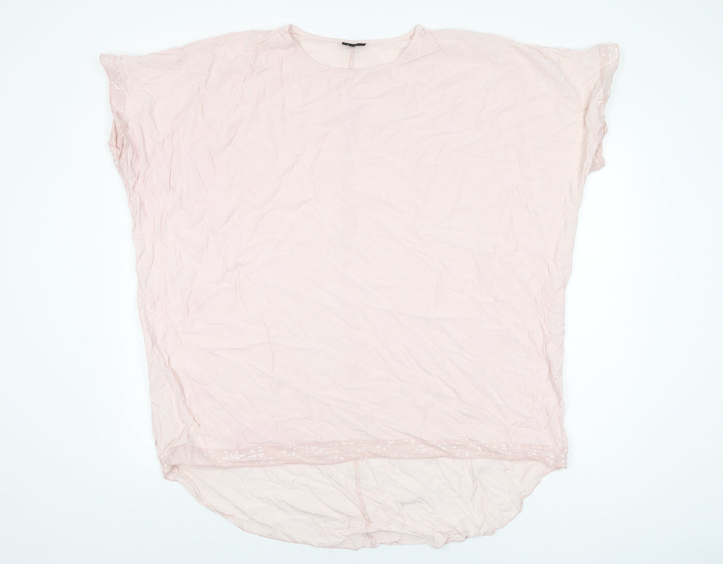 Womens UK Size 18 Izabel London Pink Basic T-Shirt