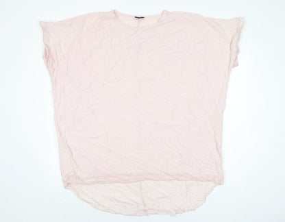 Womens UK Size 18 Izabel London Pink Basic T-Shirt