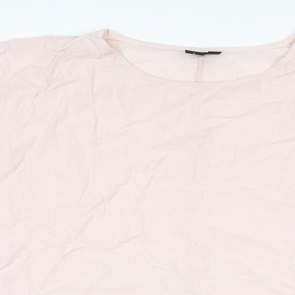Womens UK Size 18 Izabel London Pink Basic T-Shirt