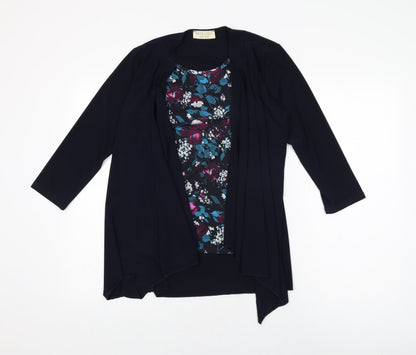 Womens UK Size 10 Kate Lilly Blue Basic T-Shirt