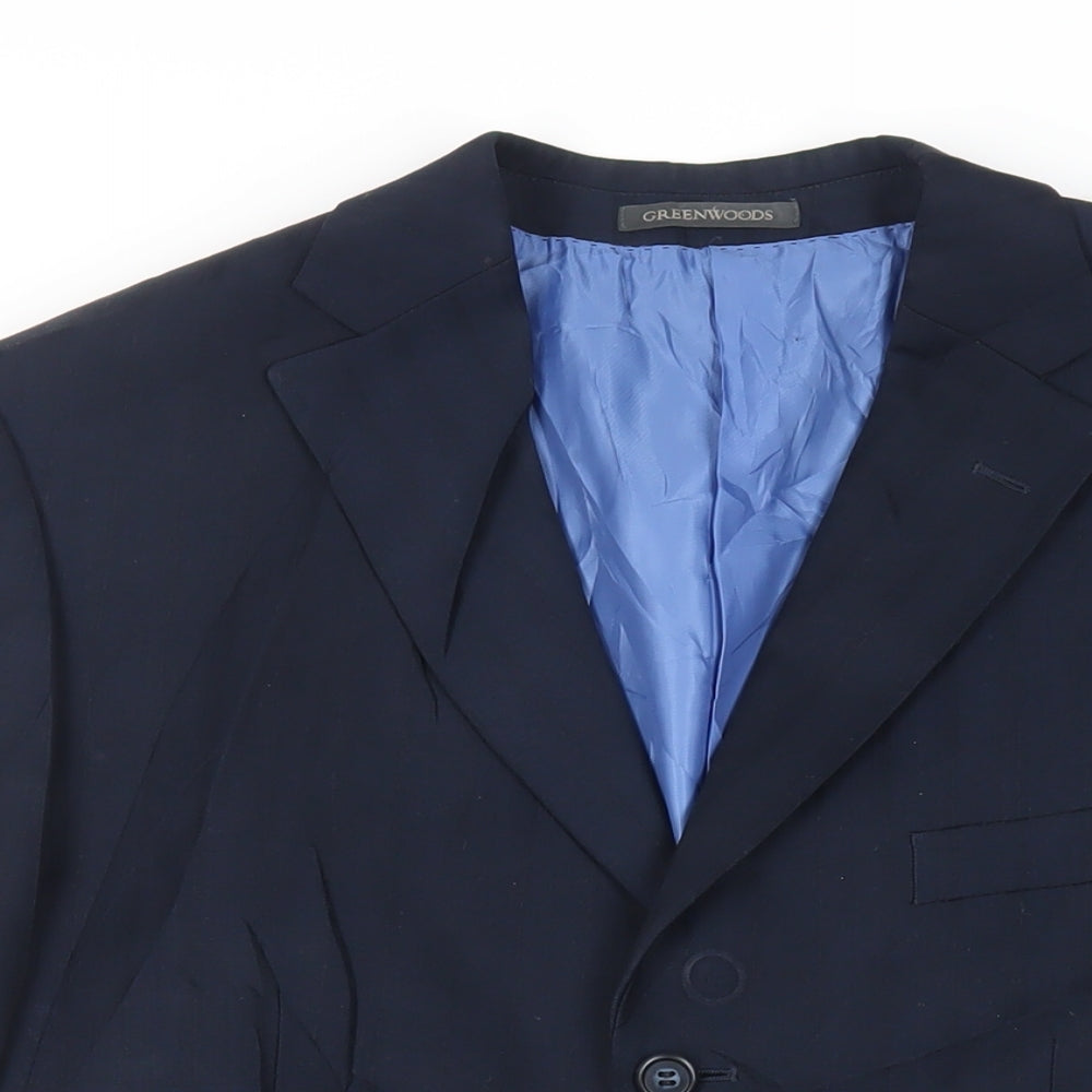 Mens UK Size 40 Greenwoods Regular Blue Suit Jacket