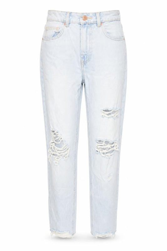 Womens UK Size 6 Bershka Regular Fit Mom Blue Jeans