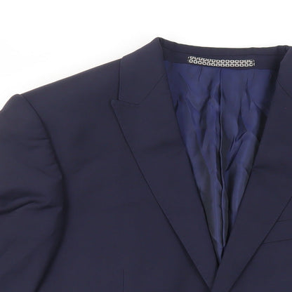 Autograph Mens Blue Wool Jacket Suit Jacket Size 40 Regular