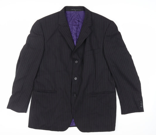 Mens UK Size 44 Burton Regular Black Suit Jacket