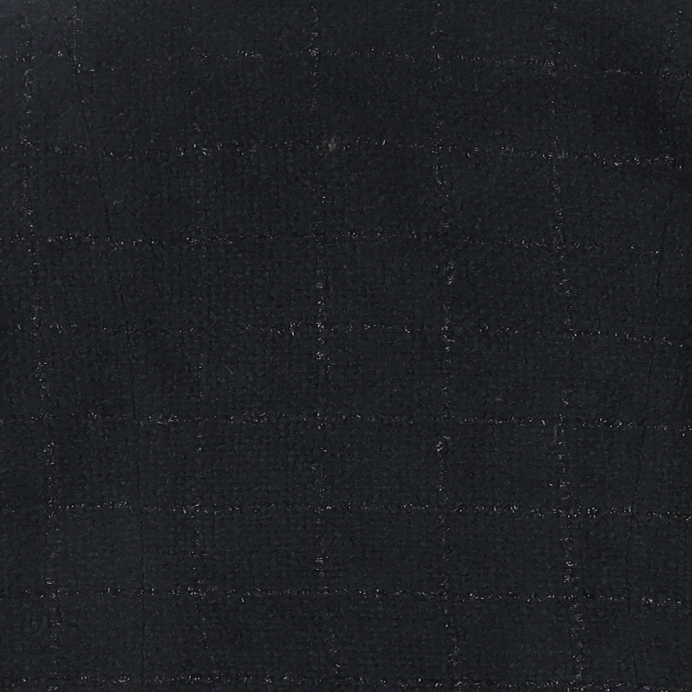 MK One Womens Black Check Jacket Blazer Size 16 Button