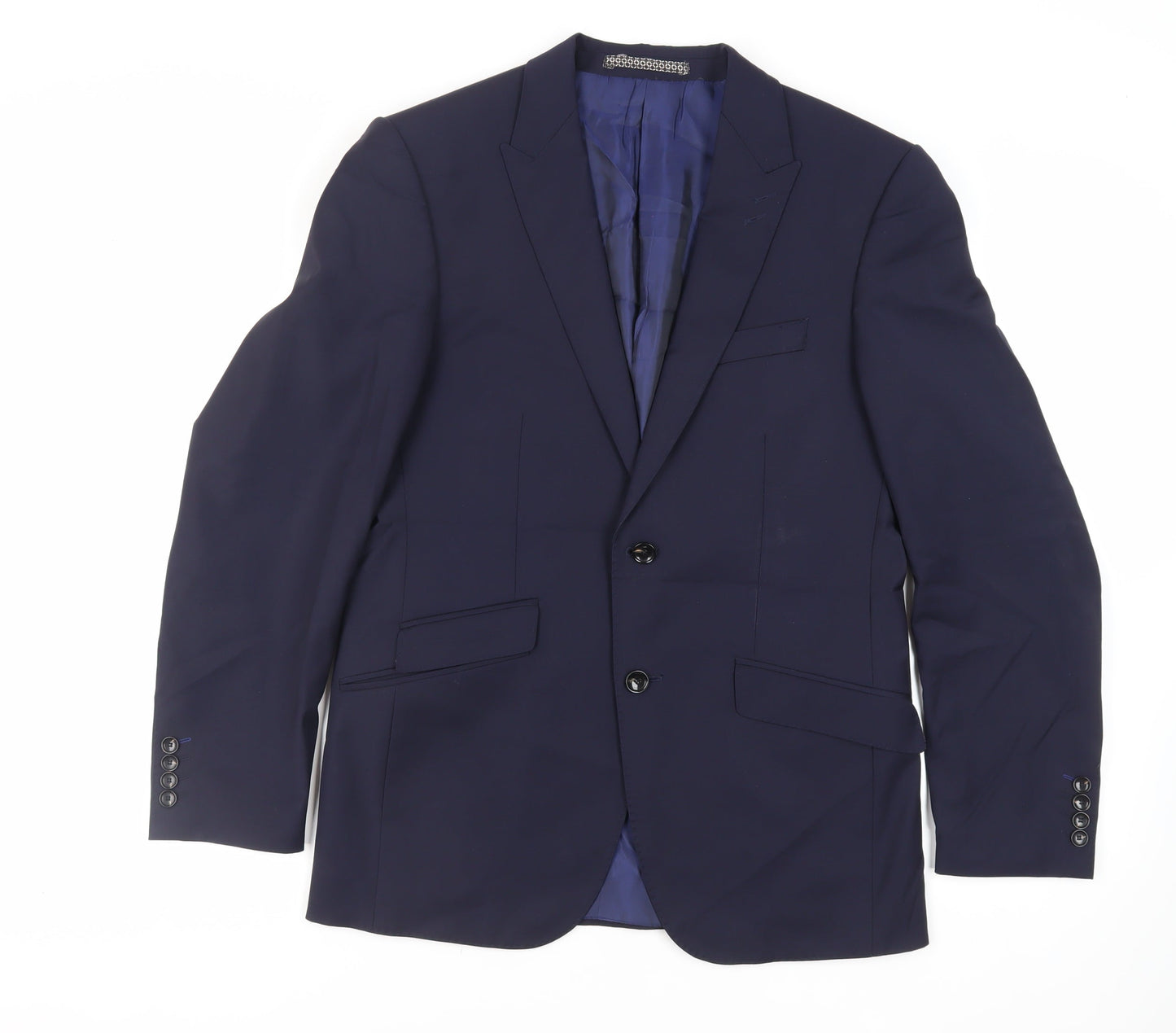 Autograph Mens Blue Wool Jacket Suit Jacket Size 38 Regular