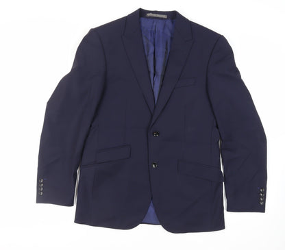 Autograph Mens Blue Wool Jacket Suit Jacket Size 38 Regular