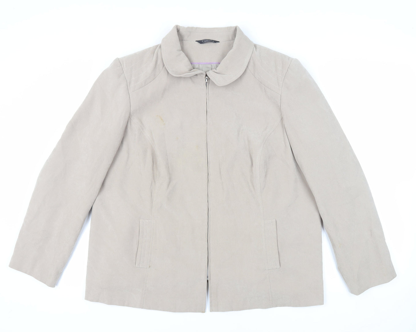 Bonmarché Womens Beige Jacket Size 24 Zip