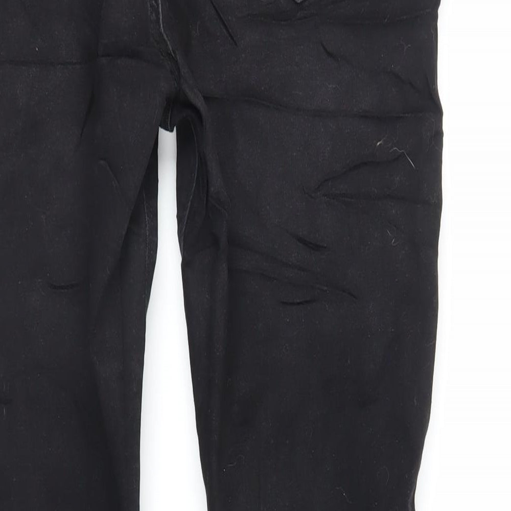 Very Womens Black Cotton Skinny Jeans Size 14 L28 in Regular Button