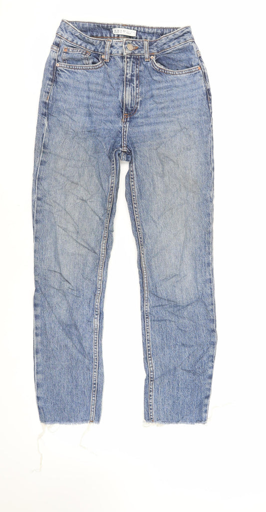 Womens UK Size 8 Denim & Co. Regular Fit Straight Blue Jeans