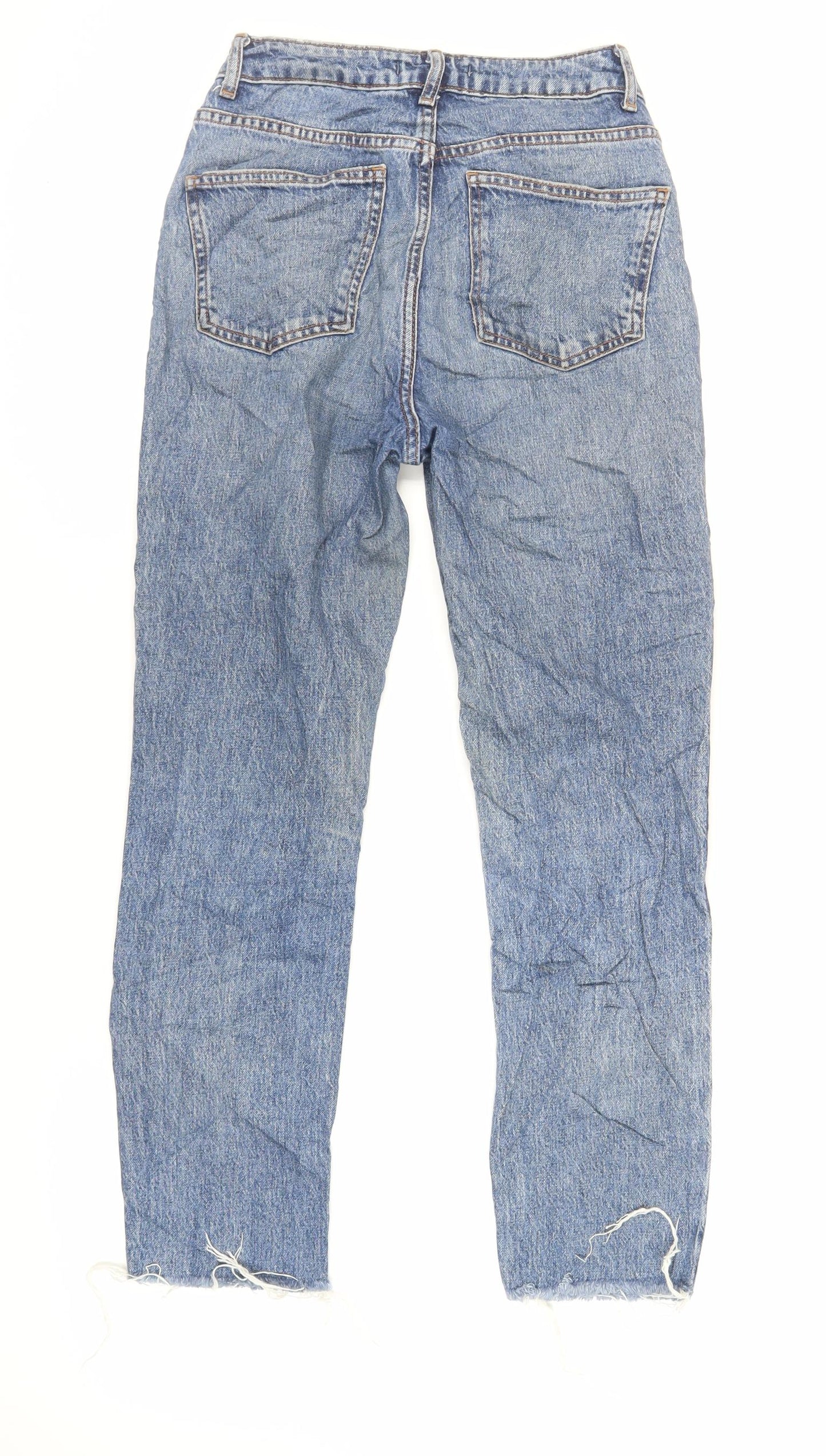 Womens UK Size 8 Denim & Co. Regular Fit Straight Blue Jeans
