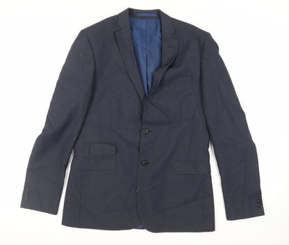 Mens UK Size 40 Marks and Spencer Regular Blue Suit Jacket
