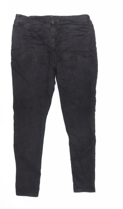 Very Womens Black Cotton Skinny Jeans Size 27 in L26 in Regular Zip - Short Length