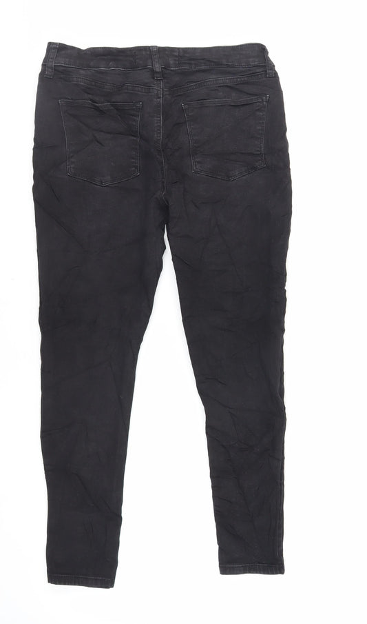 Very Womens Black Cotton Skinny Jeans Size 27 in L26 in Regular Zip - Short Length