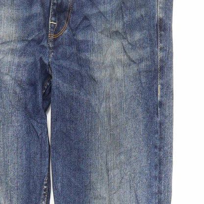 Burton Mens Blue Cotton Skinny Jeans Size 34 in L29 in Regular Zip