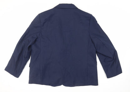Heather Valley Womens Blue Jacket Blazer Size 22 Button - Vintage