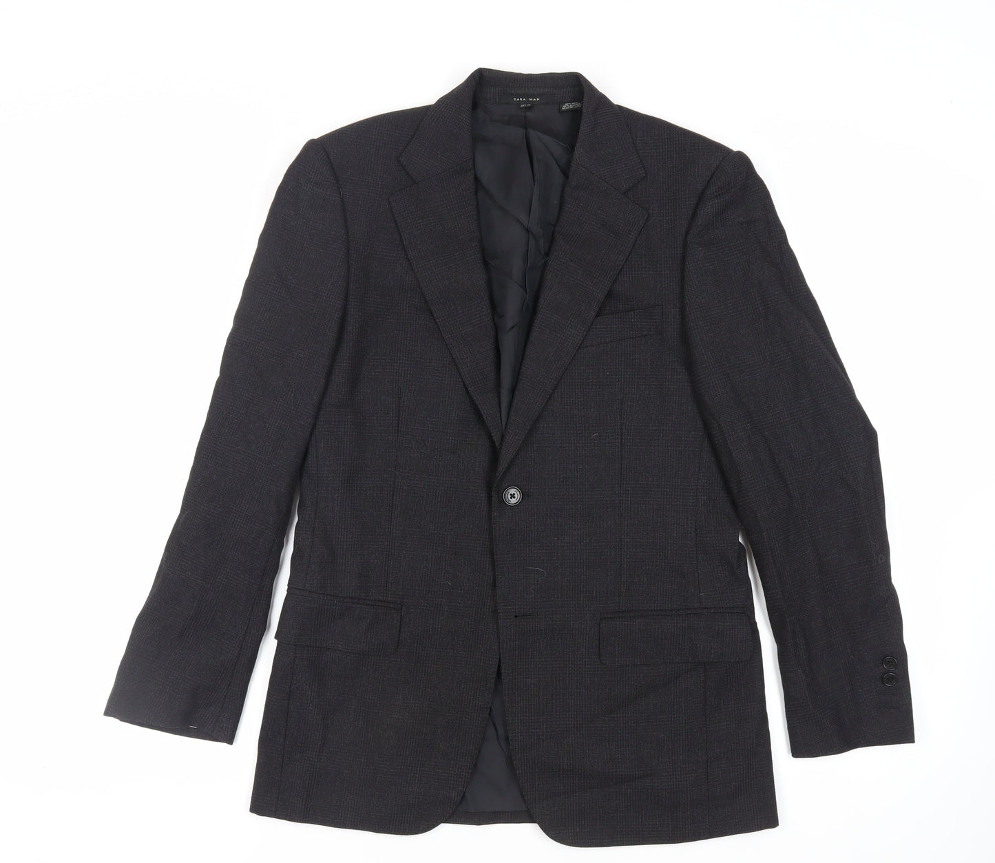 Mens UK Size 36 Zara Man Regular Black Suit Jacket