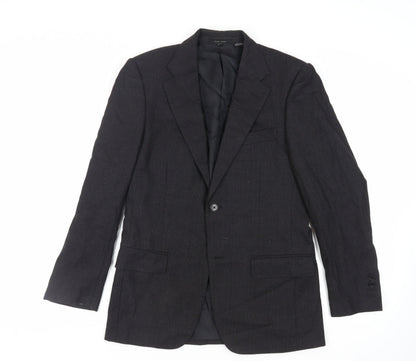 Mens UK Size 36 Zara Man Regular Black Suit Jacket