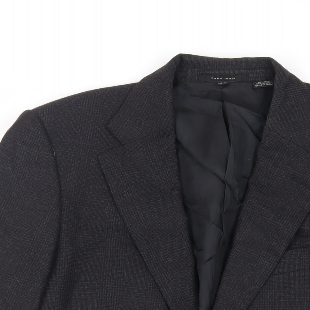 Mens UK Size 36 Zara Man Regular Black Suit Jacket