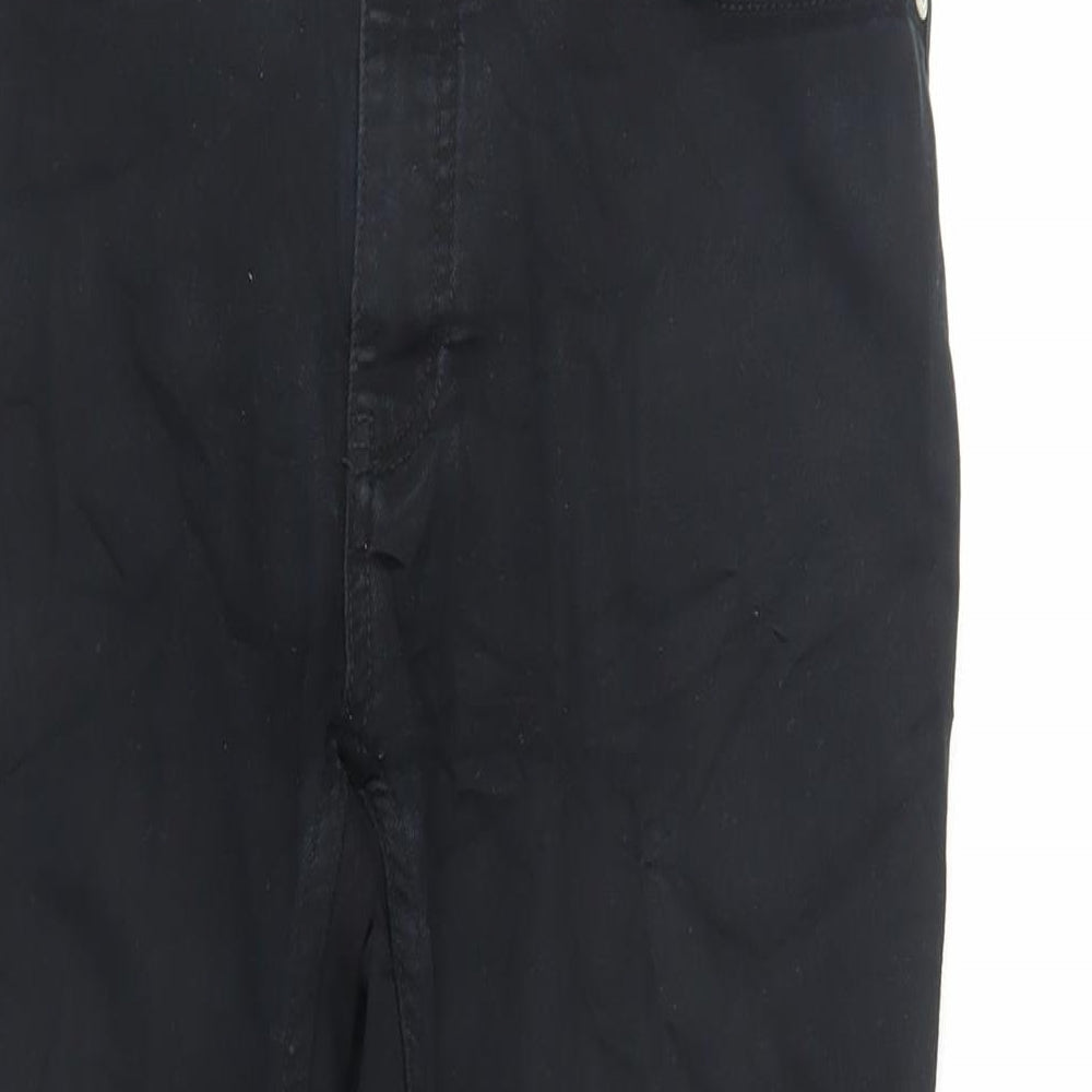 Zara Womens Black Cotton Skinny Jeans Size 14 L29 in Regular Zip