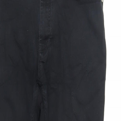 Zara Womens Black Cotton Skinny Jeans Size 14 L29 in Regular Zip