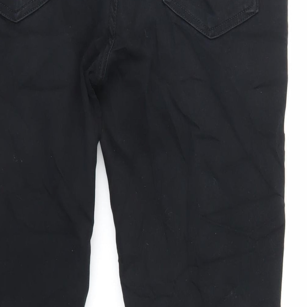 Zara Womens Black Cotton Skinny Jeans Size 14 L29 in Regular Zip