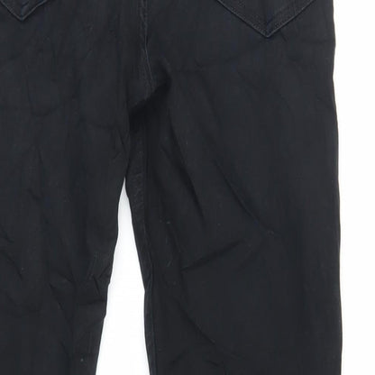 Zara Womens Black Cotton Skinny Jeans Size 14 L28 in Regular Zip