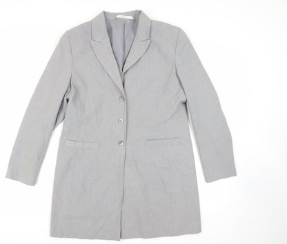 St Michael Womens Grey Jacket Blazer Size 18 Button - Vintage