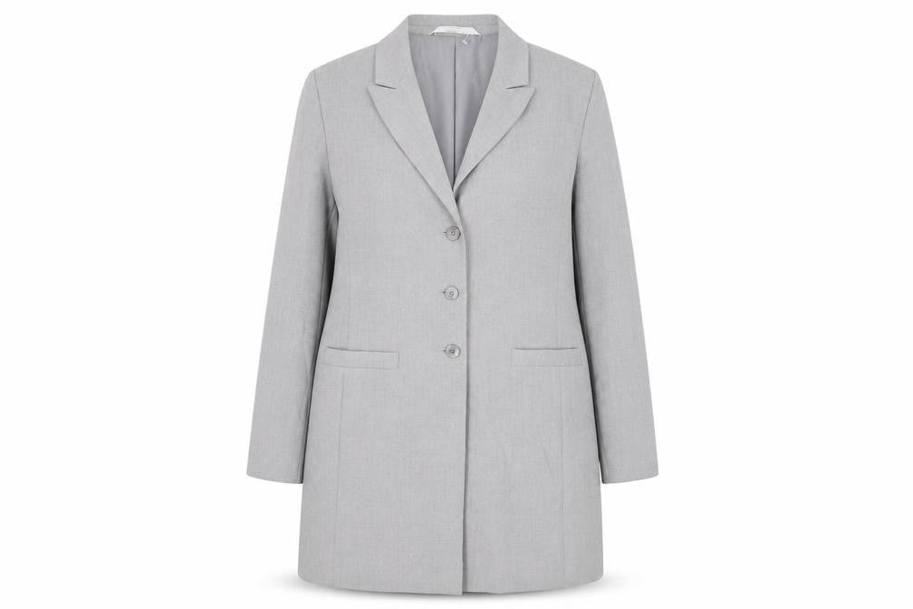 St Michael Womens Grey Jacket Blazer Size 18 Button - Vintage