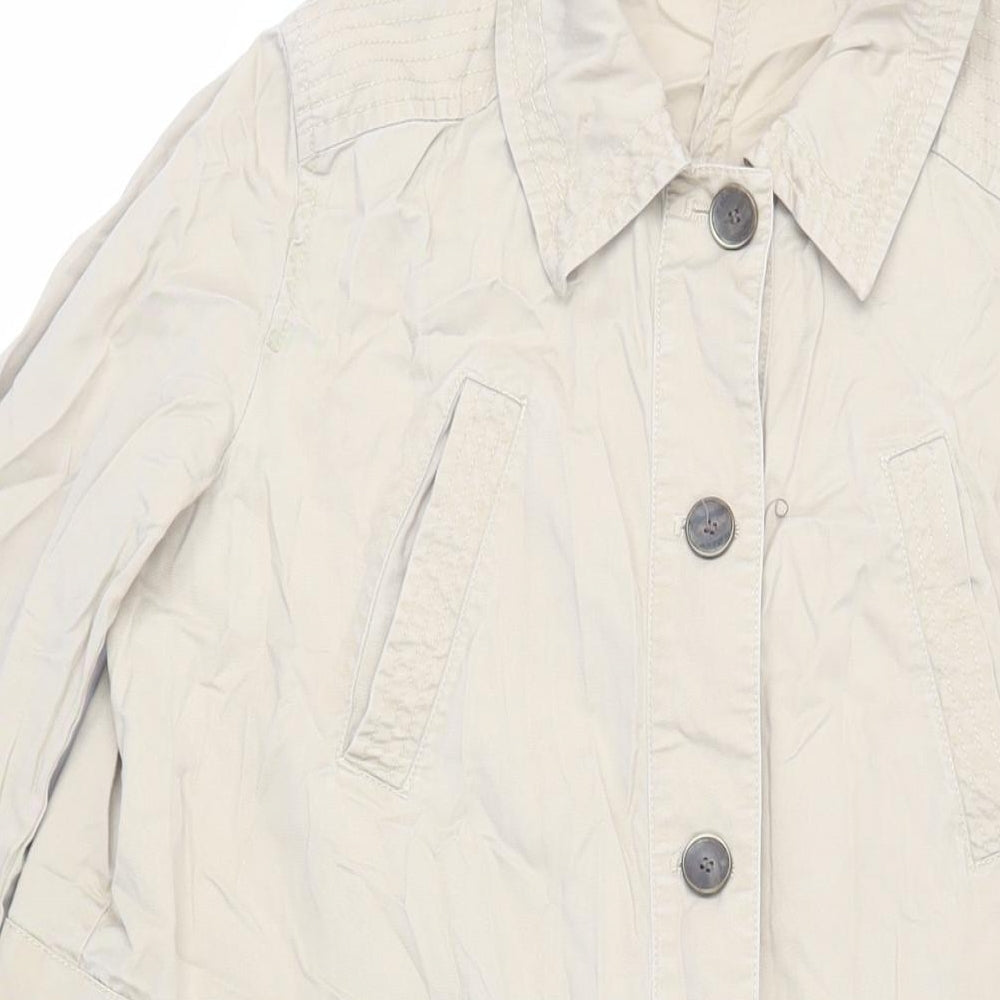 Womens UK Size 12 United Colors of Benetton Beige Overcoat