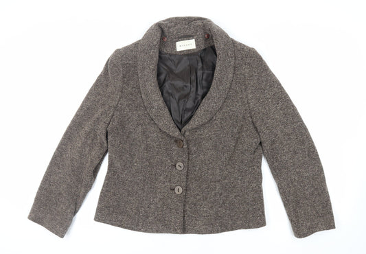 Minuet Womens Brown Jacket Blazer Size 16 Button