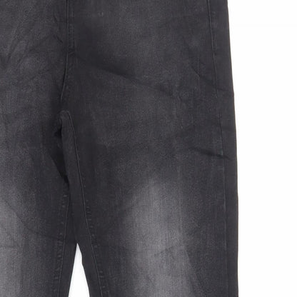 New Look Womens Black Cotton Skinny Jeans Size 10 L29 in Regular Zip