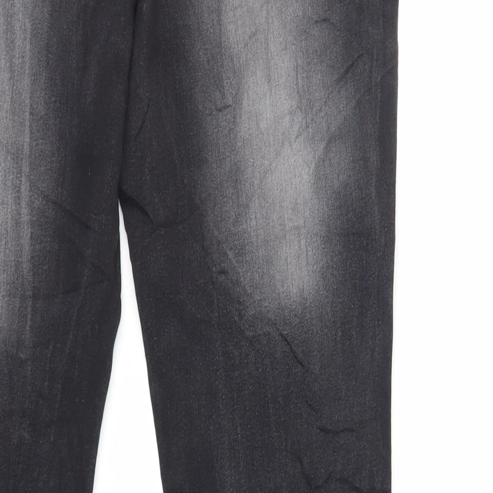 New Look Womens Black Cotton Skinny Jeans Size 10 L29 in Regular Zip
