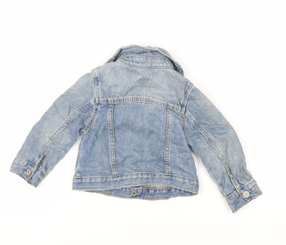 Gap Girls Blue Basic Jacket Jacket Size 2 Years Snap