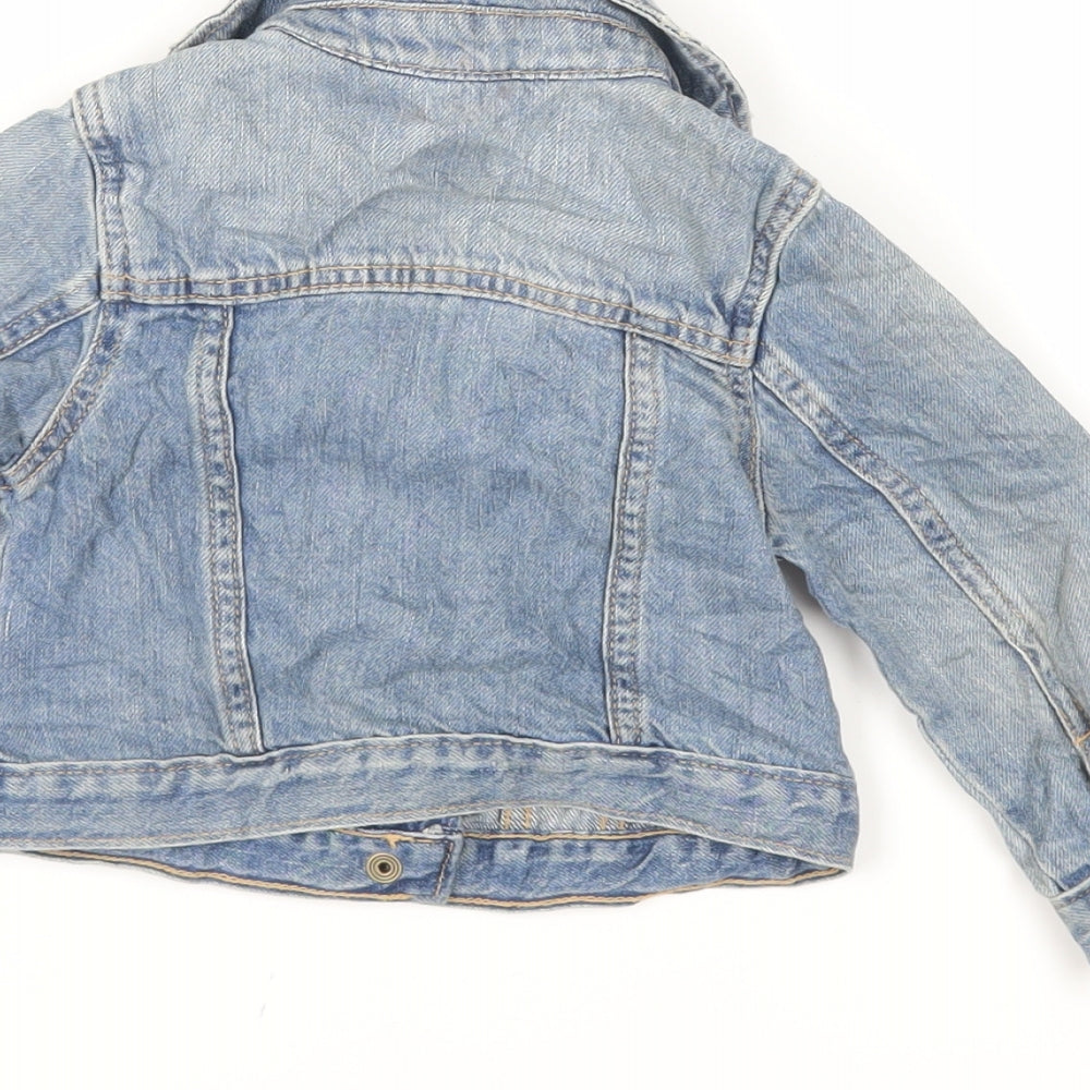 Gap Girls Blue Basic Jacket Jacket Size 2 Years Snap