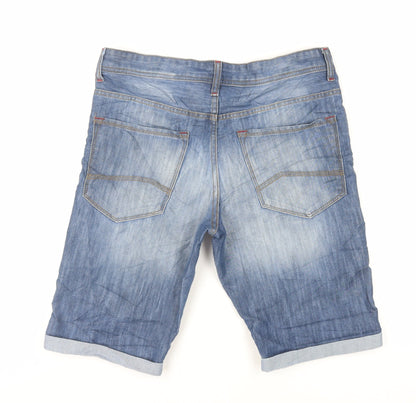 Denim & Co. Mens Blue Cotton Chino Shorts Size 30 in L11 in Regular Zip