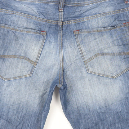 Denim & Co. Mens Blue Cotton Chino Shorts Size 30 in L11 in Regular Zip