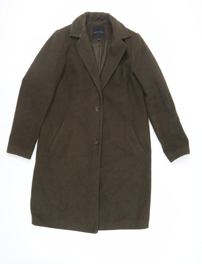 Womens UK Size 10 New Look Green Overcoat