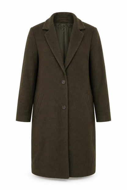 Womens UK Size 10 New Look Green Overcoat