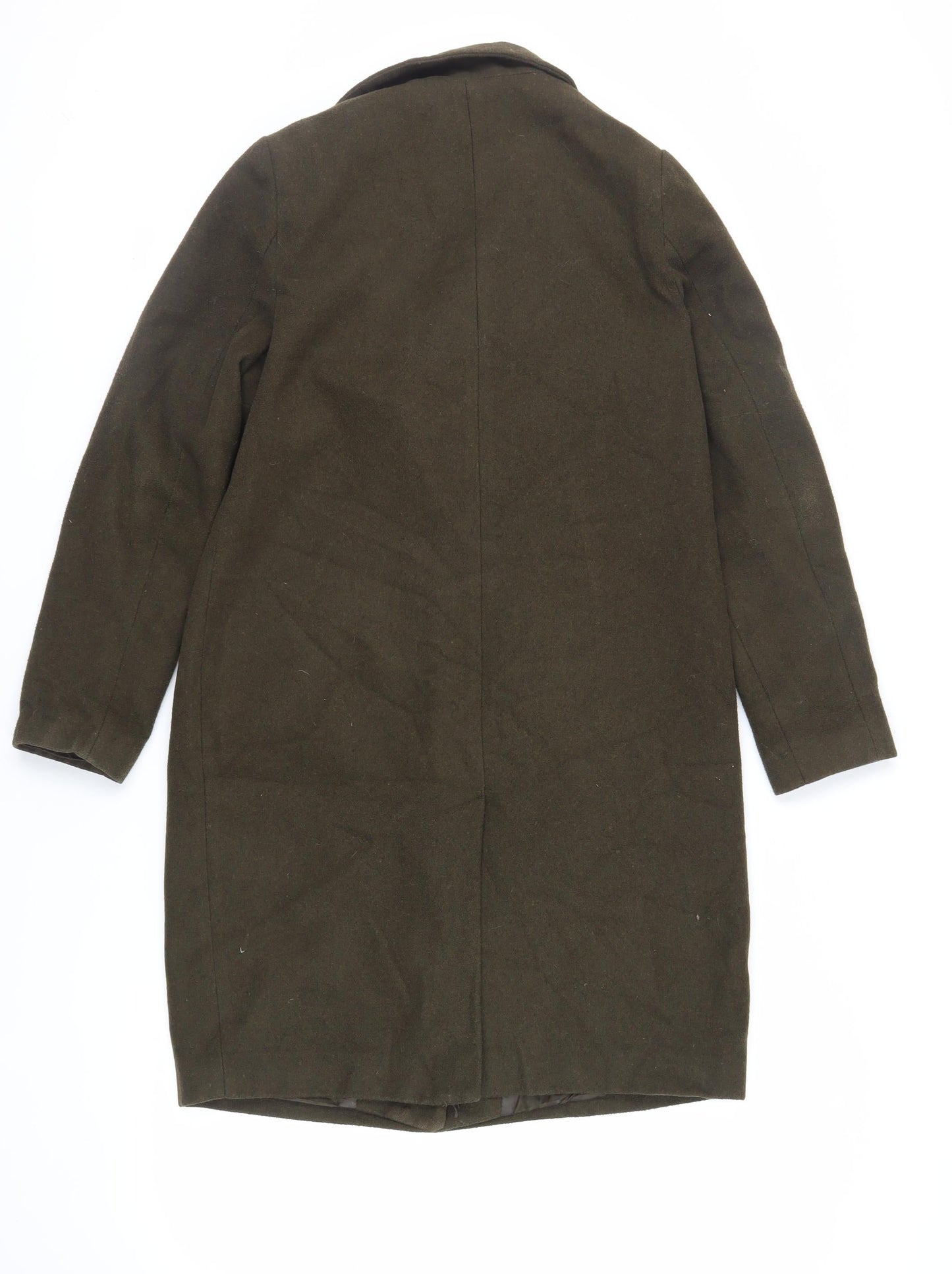 Womens UK Size 10 New Look Green Overcoat